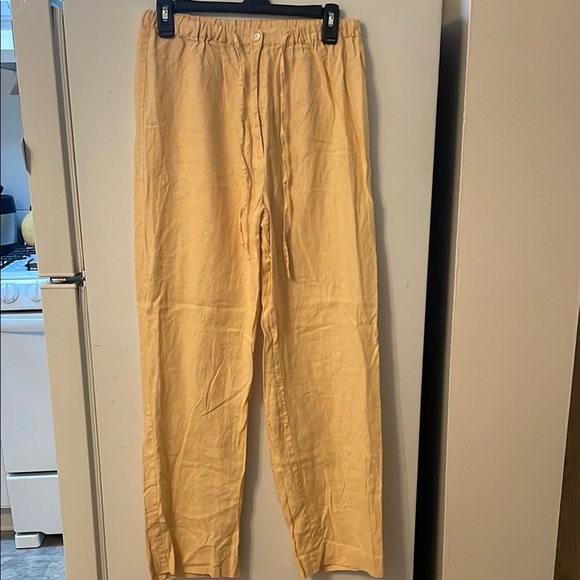 Charter Club Pants - Charter Club 100% Linen Women’s Peach Pants Drawstring Medium